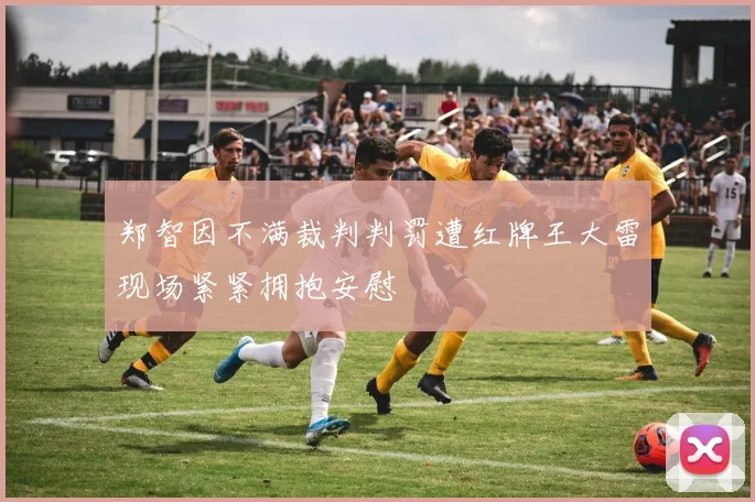 郑智因不满裁判判罚遭红牌王大雷现场紧紧拥抱安慰